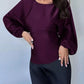 Polka Dot Round Neck Blouse