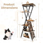 73 Inch Multi-level Cat Tree for Indoor Cats with Elevated Perch and Large Condo