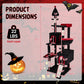 75 Inch Gothic Cat Tree with 2 Condos and Top Perch for Large Cats 20+ LBS