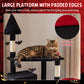 75 Inch Gothic Cat Tree with 2 Condos and Top Perch for Large Cats 20+ LBS