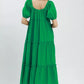 Umgee Textured Tiered Midi Dress