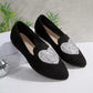 Point Toe Heart Slip-Ons