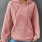 Full Size Textured Kangaroo Pocket Hoodie Plus Size