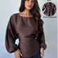 Polka Dot Round Neck Blouse