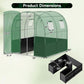 Walk-In Greenhouse with Planter Bed 80" x 79" x 79"