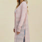 Double Take Full Size Open Front Longline Cardigan
