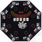 8-Player Foldable Poker Table Top with Cup Holders