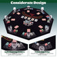 8-Player Foldable Poker Table Top with Cup Holders