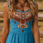 Tribal Print Sleeveless A-Line Summer Dress