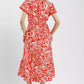 Umgee Paisley Print Midi Dress with Side Pockets