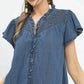 Umgee Ruffled Washed Denim Dress
