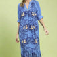 Umgee Floral Belted Midi Dress