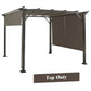 16' x 8' 2Pcs Universal Replacement Canopy for Pergola Structure Sun Awning-Brown