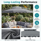 9 Feet Patio Umbrella with Push Button Tilt and Crank