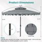 9 Feet Patio Umbrella with Push Button Tilt and Crank