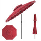 9 Feet Patio Umbrella with Push Button Tilt and Crank