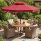 9 Feet Patio Umbrella with Push Button Tilt and Crank