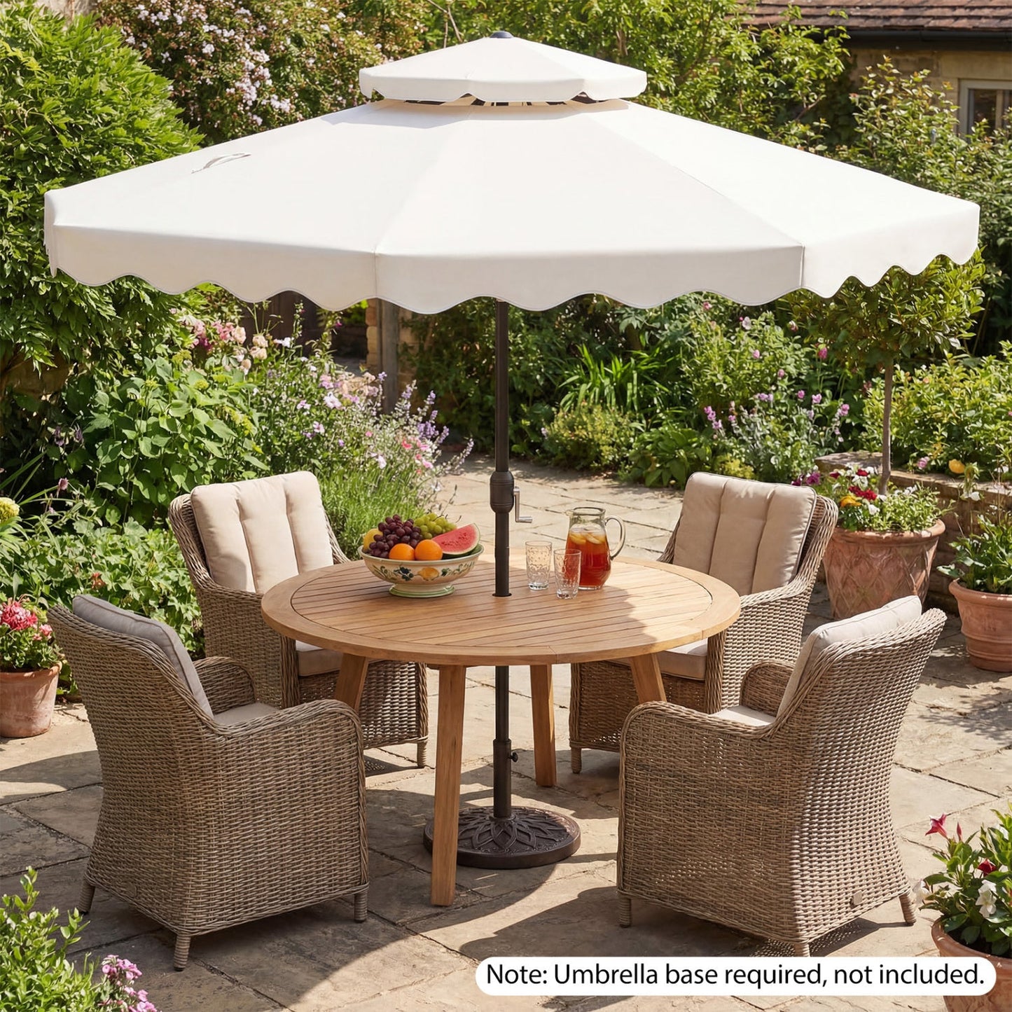 9 Feet Patio Umbrella with Push Button Tilt and Crank