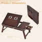 Adjustable Bamboo Laptop Desk with Tilting Top