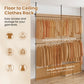Floor to Ceiling Clothes Rack with 4 Adjustable Hanging Rods