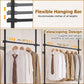 Floor to Ceiling Clothes Rack with 2 Hanging Rods - Adjustable