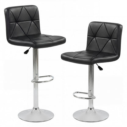 Adjustable Swivel Barstools Set of 2 with Back and Footrest