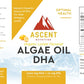 Algae Oil DHA Omega-3's - Vegan and Vegetarian, 1000 mg