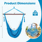 Caribbean Hammock Chair with Metal Spreader Bar Large Soft-Spun Rope Woven Swing