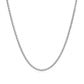 14k White Gold Round Wheat Chain (1.5 mm)