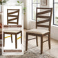 Dining Chairs Set of 2 with Backrests and Rubber Wood Frames