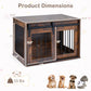 Dog Crate Furniture Heavy Duty Dog Kennel with Sliding Barn Door