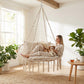Double Swing Chair with Cushions Macrame Hanging Hammock Chair for Indoor and Outdoor Use