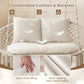 Double Swing Chair with Cushions Macrame Hanging Hammock Chair for Indoor and Outdoor Use