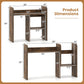 Expandable Desktop Bookshelf with Open Storage Cubes