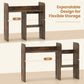 Expandable Desktop Bookshelf with Open Storage Cubes