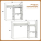 Expandable Desktop Bookshelf with Open Storage Cubes