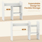 Expandable Desktop Bookshelf with Open Storage Cubes
