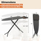 Full Size Foldable Ironing Board with Collapsible Iron Rest