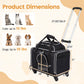 Rolling Pet Carrier with Wheels for Cats and Small Dogs