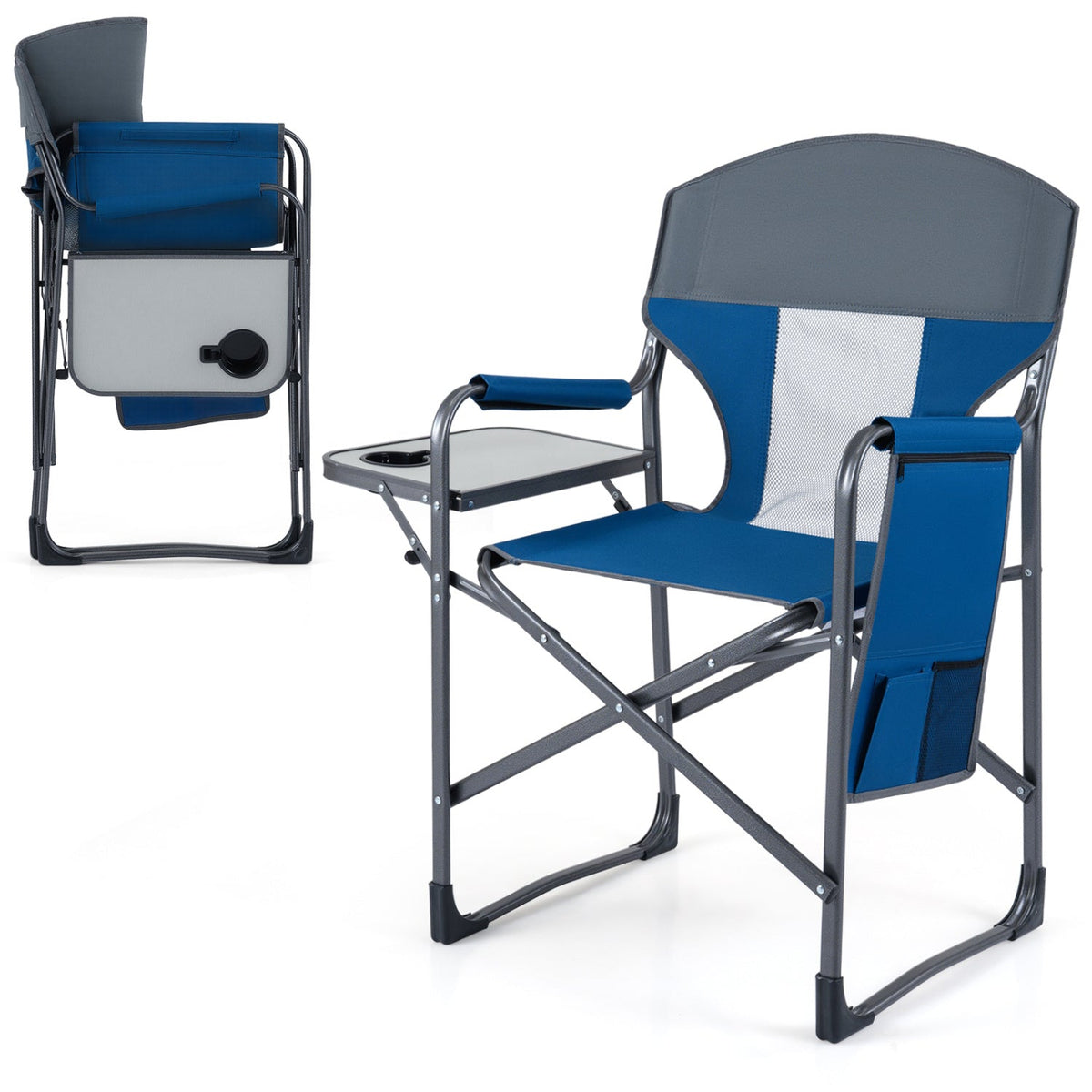 Folding Camping Chair with Cup Holder and Storage Pocket