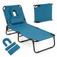 Folding Face Down Tanning Chair with Face Hole 3 Removable Pillows