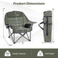 Folding Oversized Camping Chair with Side Pockets and Cup Holder