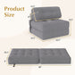 Folding Sofa Bed with Pillow and Back Support for Living Room
