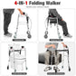 Adjustable Aluminum Walker with Wheels and Brakes