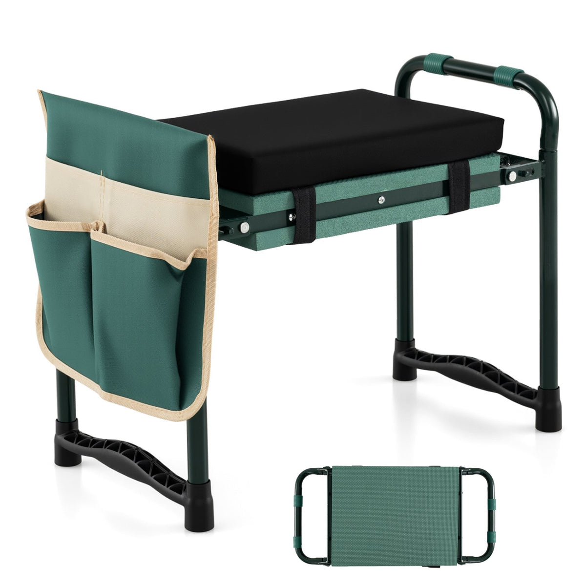 Garden Kneeler and Seat Foldable Gardening Stool with Wide EVA Foam Padding
