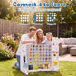 Giant 4-to-Score Game Set Jumbo Connect Four Game with Ring-toss