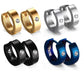 Rock Punk Huggie Earrings | Stainless Steel Unique Small Hoop Earrings for Men and Women