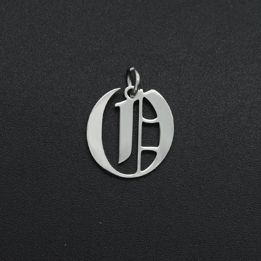 316 Stainless Steel Old English Letter Charms | DIY Alphabet Jewelry Findings for Bracelets and Necklaces