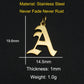 316 Stainless Steel Old English Letter Charms | DIY Alphabet Jewelry Findings for Bracelets and Necklaces