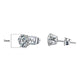 Huitan Minimalist Crystal Cubic Zirconia Stud Earrings | 6 Claws Unisex Fashion Jewelry